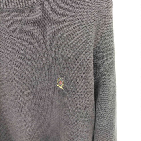 トミーヒルフィガー TOMMY HILFIGER 90s-00s クルーネック コットン ニットセーター メンズ import:XL